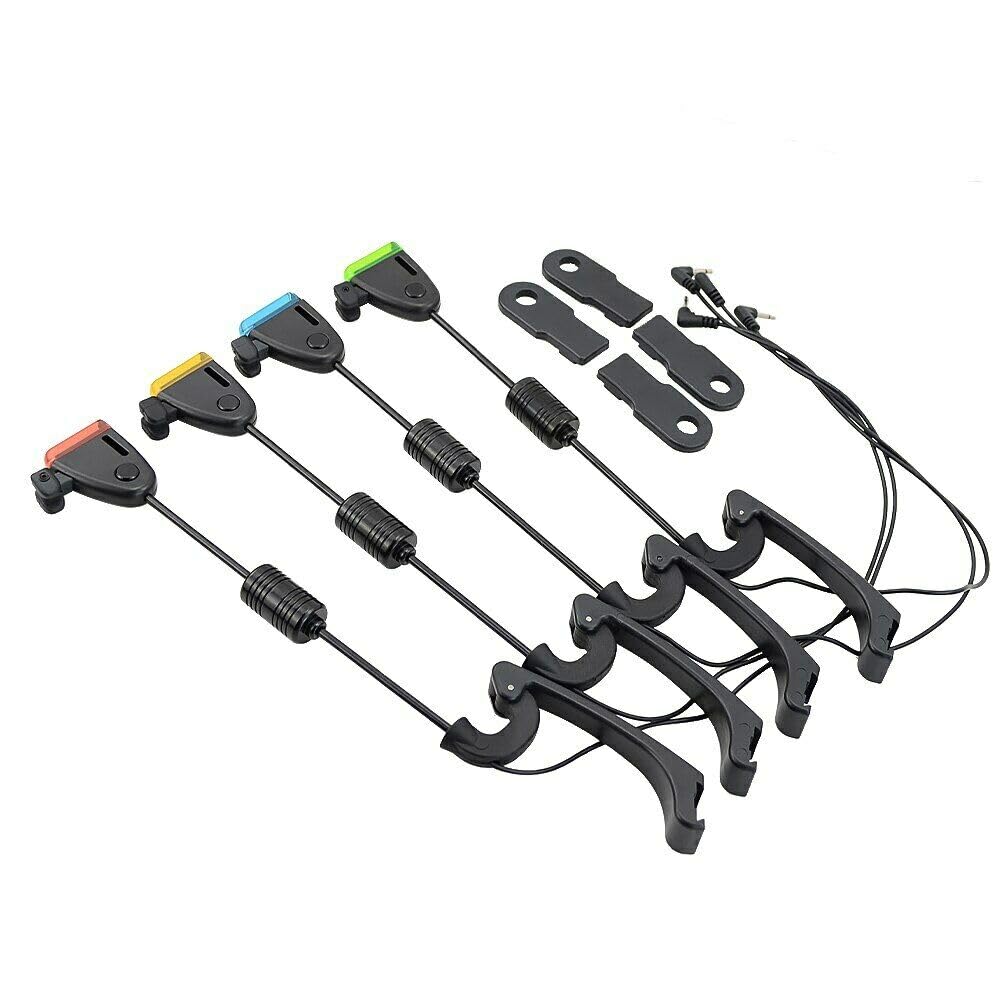 Carpon® Swinger Set de détecteurs de touche pour la pêche à la carpe dans le cas de couleur rouge, bleu, jaune (vert)