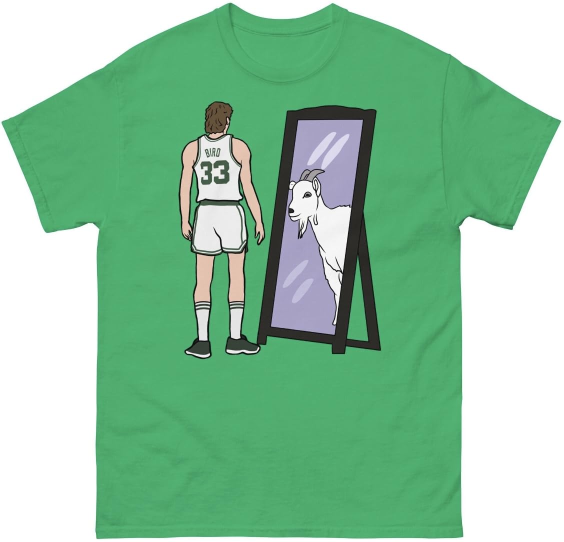 Larry Bird Mirror Goat Boston Basketball T-Shirt
