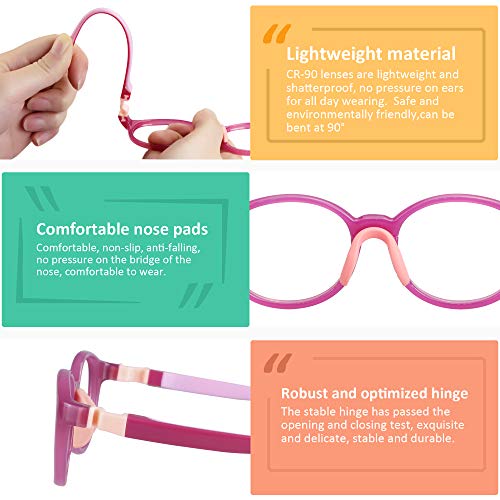 Image of VisionGlobal Blue Light Blocking Glasses for kids, Anti Eyestrain and Blurry, Computer Glasses, Anti Glare
