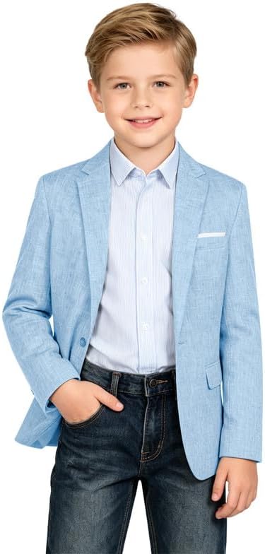 Boys Blazer Lightweight Casual Jacket Kids Coat for Daily Wear