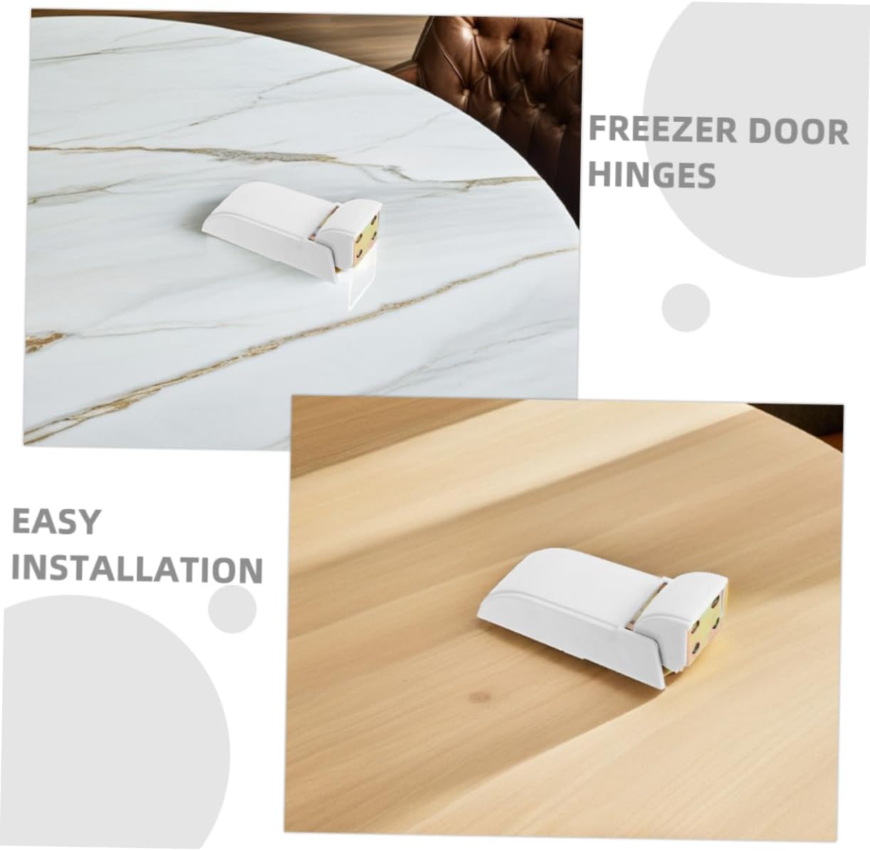 Tofficu 2pcs Refrigerator Door Hinges Easy Installation Replacement Parts for Freezers Ovens Cold Storage Smooth Action Fridge Accessories for Refrigeration Repair