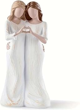 Sister Gifts for Best Friends, Sisters Statue, Desktop Ornament - Hand-Painted Resin Figurine, Friendship Gifts for Women, Unique Birthday, Anniversary