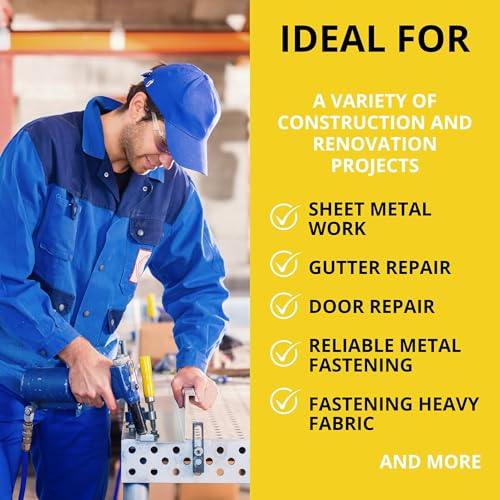 Image of 300PCS Large Flange Aluminum Pop Rivets 3 /16 inch x 1 /2 inch Big Head Steel Mandrel Dome Body Blind Clenches Set for Sheet Steel Duct Work Aluminum Boat Clenches Long Pop Rivets