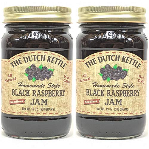The Dutch Kettle Amish Homemade Style Black Raspberry Seedless Jam 2-19 Oz Jars image 4