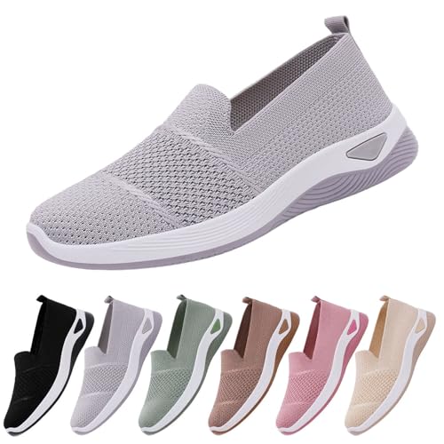 cfpqv Slip On Sneakers damen Orthopädische schuhe Leicht Mesh Sportschuhe...