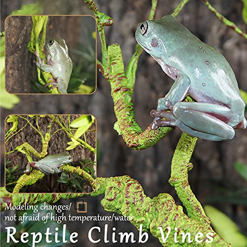 image for Hamiledyi Reptile Plants Bendable Jungle Climbing Vine Terrarium Branc