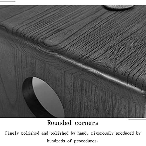 Table d'appoint en bois massif noir robuste et design minimaliste - 5