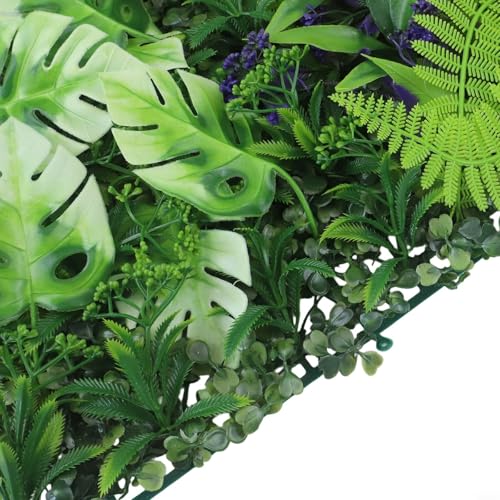 人工芝 マット 緑の壁 装飾 プラスチック製 正方形 フェイクグリーン ウォールデコレーション 屋内屋外対応 庭園 バルコン リビング カフェ ホテル 店舗用 造花 グリーンカーテン 目隠し 背景壁 50×50cm(3) [4]