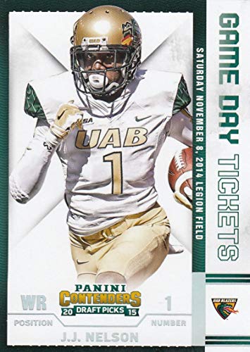 2015 Panini Contenders Draft Picks Game Day Tickets #97 J.J. Nelson NM-MT UAB Blazers Football