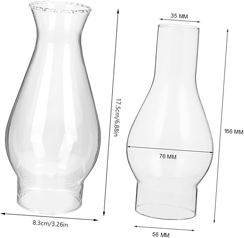 Miniatura 8 de DECHOUS 2 piezas de pantalla de queroseno pantallas de lámparas de lámparas de lámpara de aceite a prueba de viento sombra de queroseno cubierta de