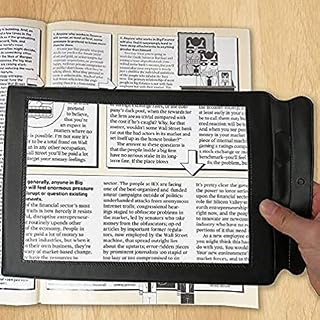 A4 Full Page Reading Magnifier 3X Handheld Reading Aid Plastic Rectangular Magnifying Portable Large Sheet Magnifier Reading Aid Lens for Seniors,Low Vision,Reading Books and Pages,Sewing Crafts