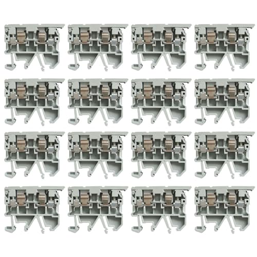 TopHomer - ASK1EN Lot de 25 borniers porte-fusibles à montage sur rail DIN 6,3 A, 500 V, adaptés pour boîtes de distribution, armoires et équipements haute pression