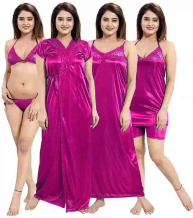 AIRGEAR Pack of 6 Women Nighty Set