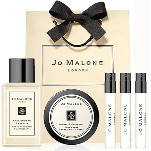 Jo Malone Travel Size Signature Scent Vial Women Cologne and Cream Holiday Gift Set (5 piece total) Cover