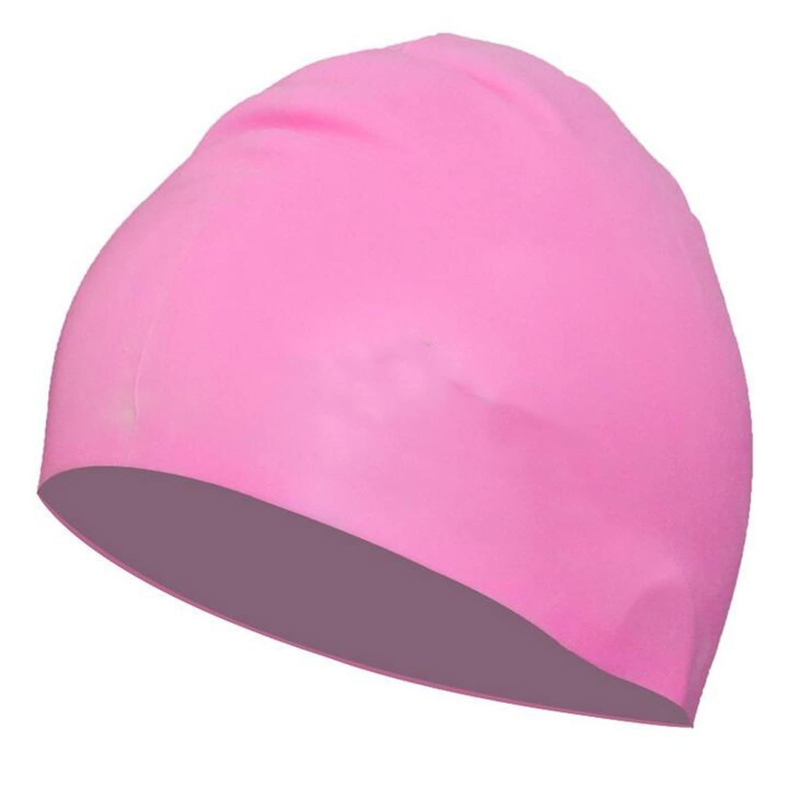 Cuffia da nuoto per donne e uomini, impermeabile, flessibile, in gel di silicone, per proteggere i capelli lunghi, per adulti e bambini