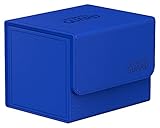 Ultimate Guard Sidewinder 100+, Deck Box for 100 Double-Sleeved TCG Cards, Blue, Magnetic Closure & Microfiber Inner Lining for Secure Storage