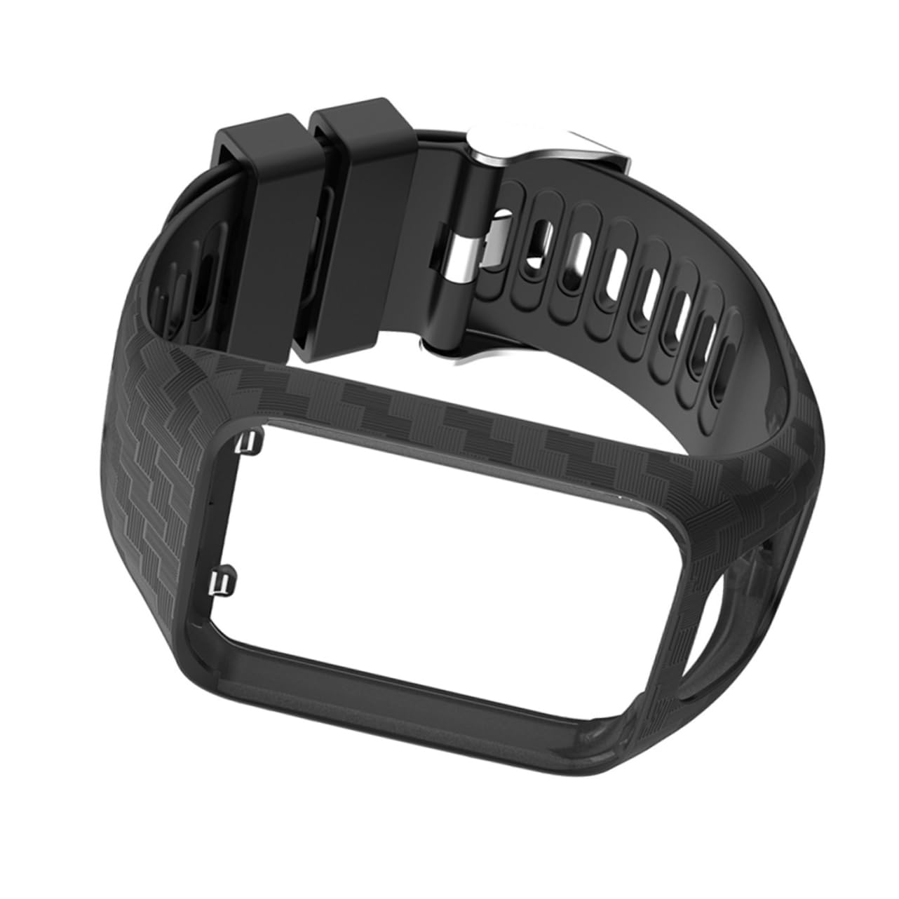 Uonlytech 2piezas Correa De Reloj De Silicona Para Series Compatible Color Negro Fácil Instalación y Comodidad