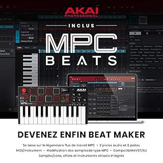AKAI Professional MPK Mini Play – Clavier Maître MIDI/USB avec Haut-Parleurs Intégrés, Pads MPC, Effets Intégrés, 128… - Les Beatles, Paul McCartney, John Lennon, RIngo Starr, George Harrison AKAI Professional MPK Mini Play – Clavier Maître MIDI/USB avec Haut-Parleurs Intégrés, Pads MPC, Effets Intégrés, 128… – Image 5
