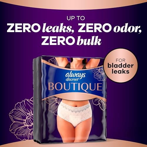 Always Discreet Boutique Incontinence and Postpartum Underwear for Women, Maximum Protection, Small/Medium, Rosy, 12 Count - image 5