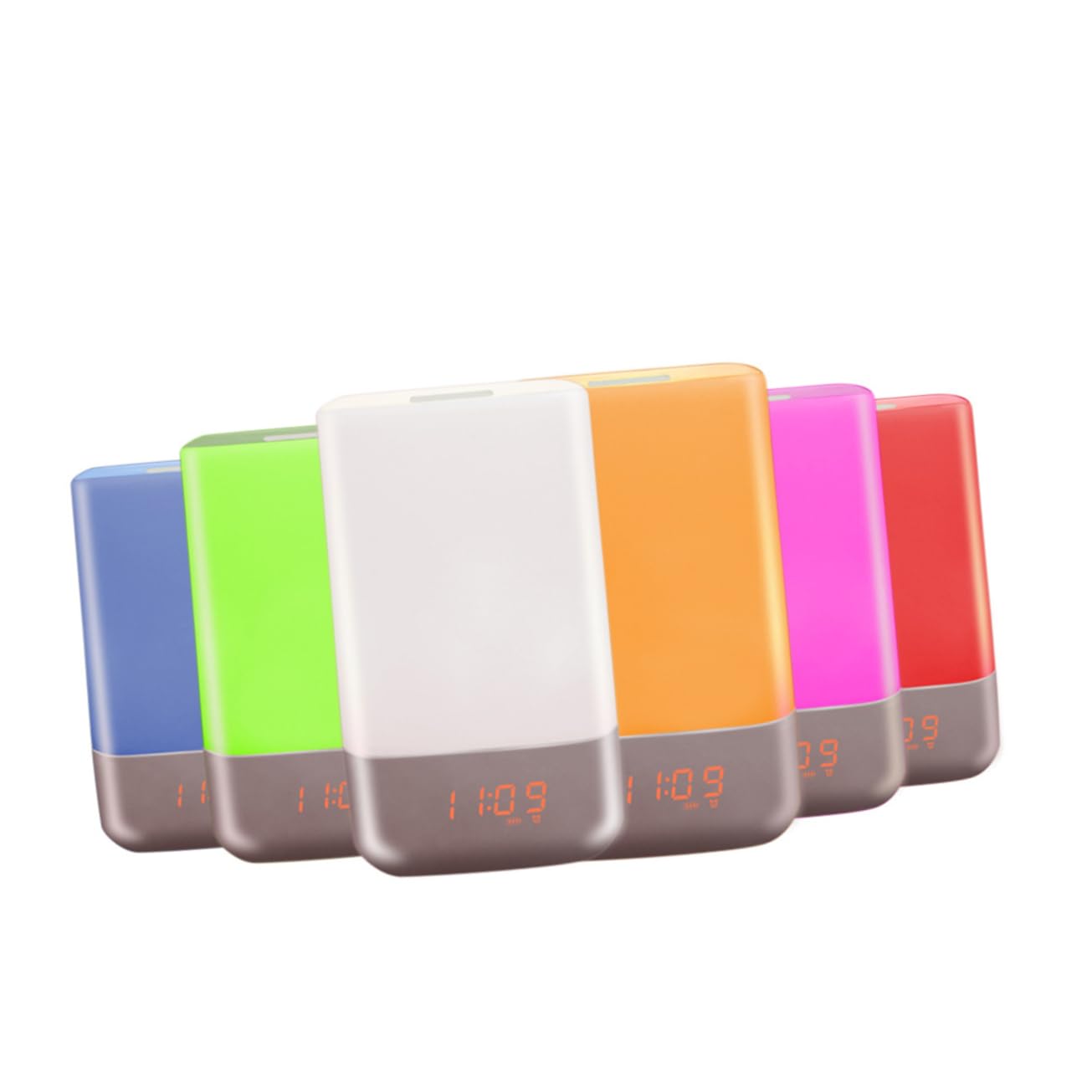 PRETYZOOM Sveglia Luce Alba LED con Simulazione Alba, Lampada da Comodino | 3 Livelli di Luminosità, Abs e Pc, per Camera da Letto, Rgb Cambia Colore