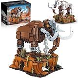 Huge Mammoth Fossil Building Kit with Habitat Base, Elephant Crossing Toys Compatible with Lego Animal Dinosaur Sets,Birthday Gift for Adults & Kids Aged 14+, 1310 PCS