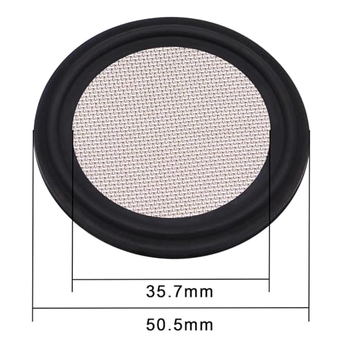 Image of DERNORD 1.5 inch FKM Sanitary Gasket w /Stainless Screen - Tri Clamp Clover (Pack of 2) (40 Mesh)