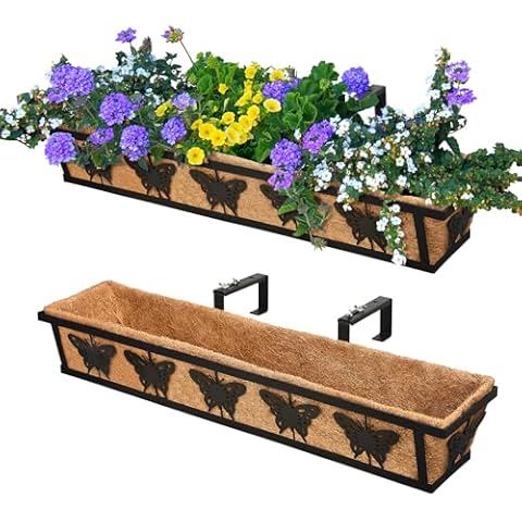TPHUC 24IN Black Metal Planter Cover