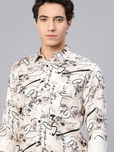 Image of Majestic Man Stylish Abstract Print Casual Shirt - Pure Cotton| Full Sleeve | Trendy & Comfortable