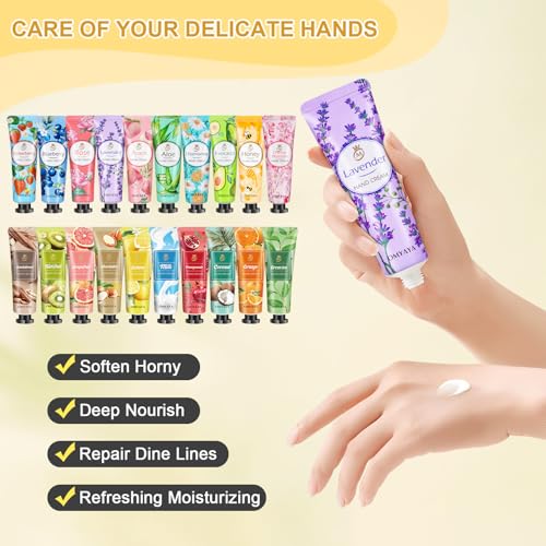 OFUN 20 Pack Hand Cream Gift Set for Women Dry Cracked Hand Care Moisturizing Lotion Christmas Mother's Day Valentine's 