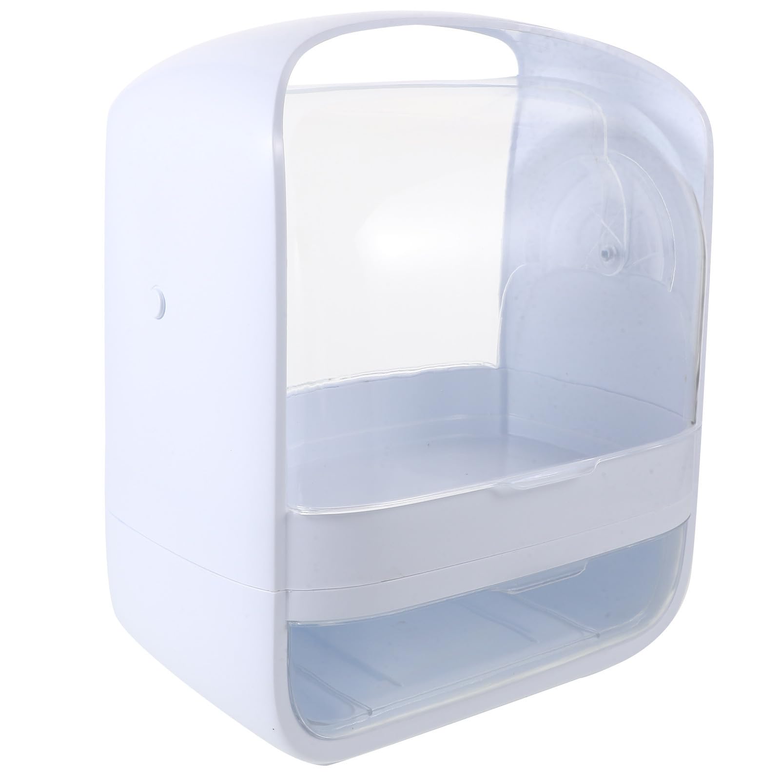 Scatola Porta Trucchi Organizer da Bagno in ABS Bianco, Capiente