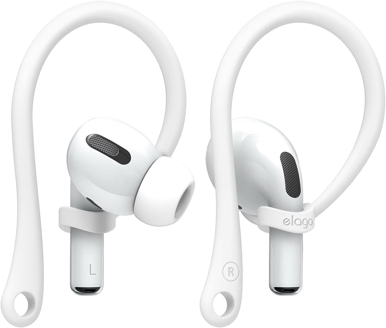 elago Ear Hooks Designed for Apple AirPods Pro 1st & 2nd Generation and Designed for AirPods 4 & 2 & 1 (White) [US Patent Registered]