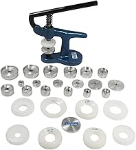SE 30Pc Watch Glass & Back Fitting Press Tool Set with Cast Iron Machine and Assorted Dies -JT1228