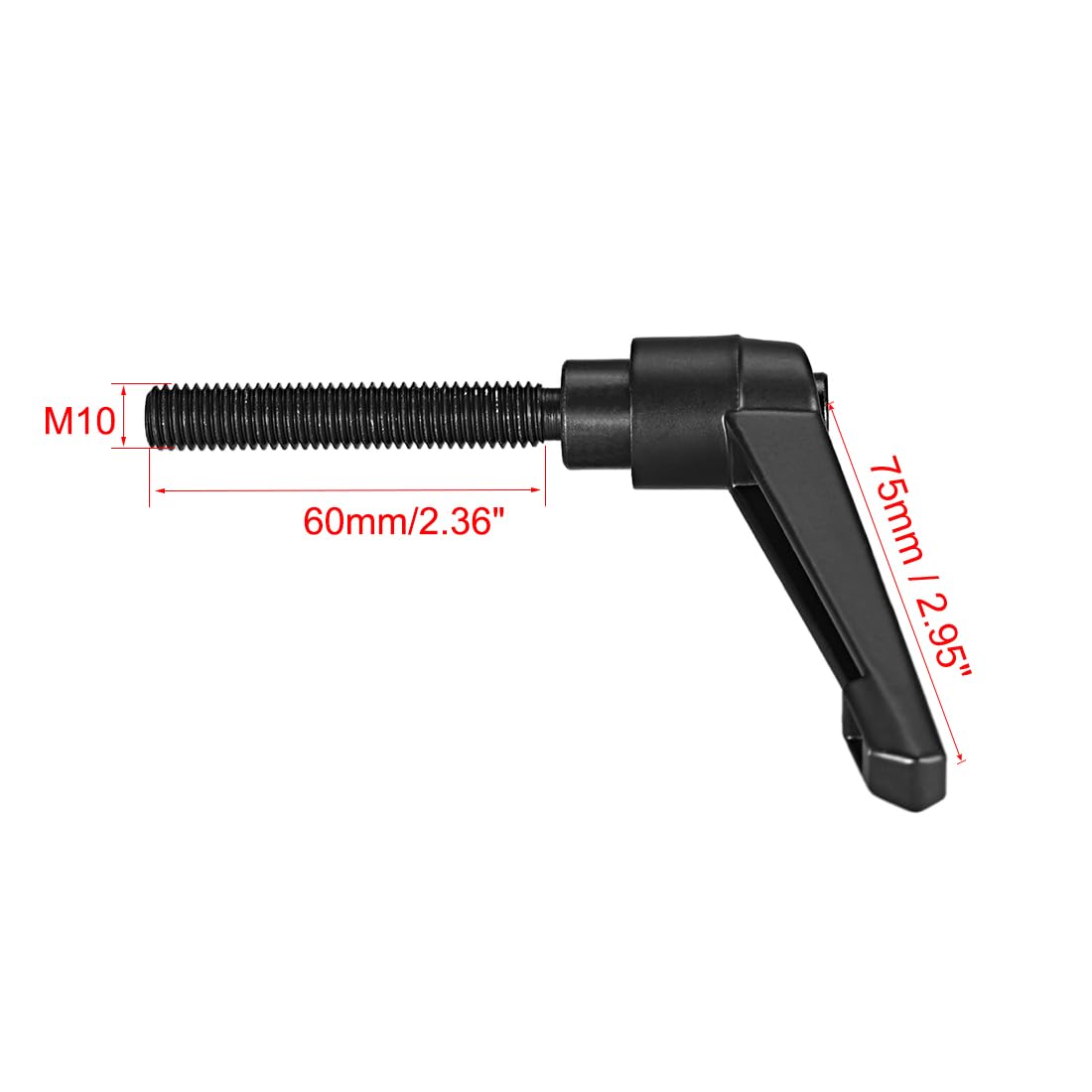 Maniglia A Leva A Morsetto M10 - In Acciaio Inossidabile, Nero, Con Filettatura Regolabile - Foto 8