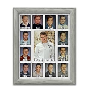 Northlandschoolyearspictureframek12personalizedaddanynameschooldaysgraduationframeholdstwelve25x35photosand5x7kto12photolightgrayframewhitemat Urban Country Home Decor Northland school years picture frame k 12 personalized add any name school days graduation frame holds twelve 25 x 35 photos and 5 x 7 k to 12 photo light gray frame white mat urban country home decor