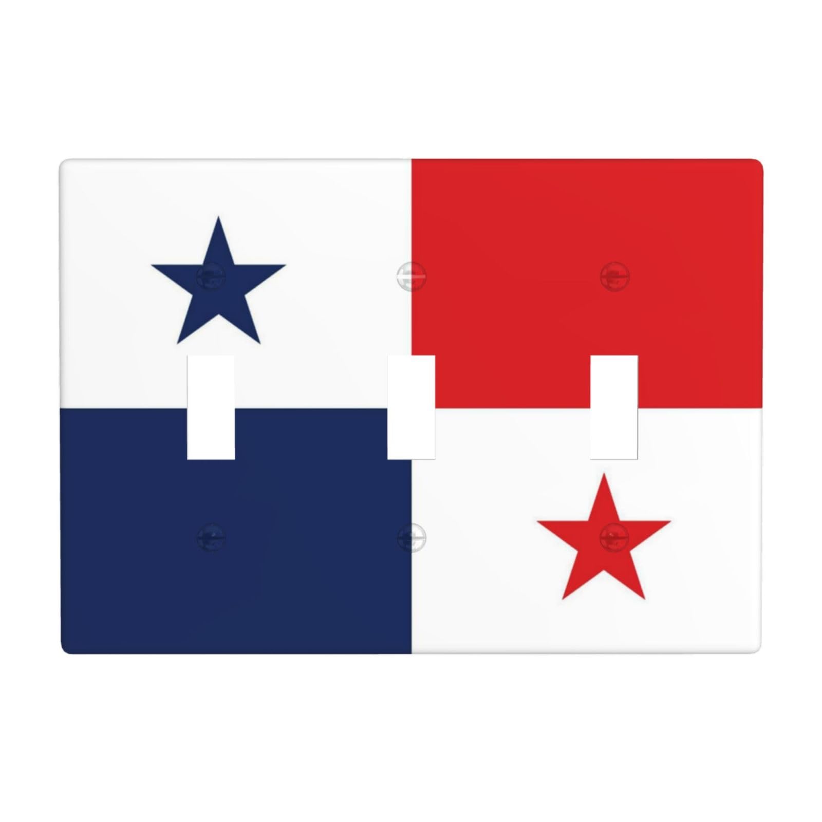 Flag of Panama 3 Gang Switch Plate Cover-Unbreakable Polycarbonate Wall Plate, Heat Resistant Toggle Switch Decor for Home