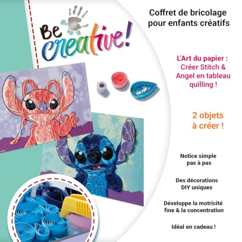 Ravensburger – Be Creative – Quilling – Stitch – 2 réalisations – Tableaux – Papier coloré – Création Objets – Loisir créatif – Activité détente et créative – Dès 7 Ans – 23750