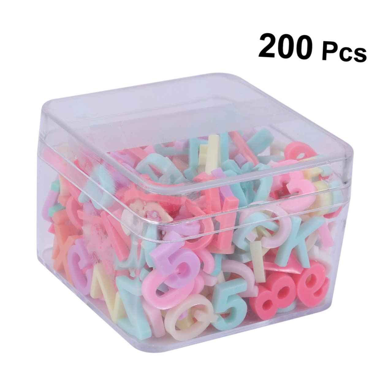 PLAFOPE Juego De 3 Pulseras Con Cuentas Y Figuras Del Alfabeto Letras Acrílicas Y Colgantes De Resina (200 Piezas)