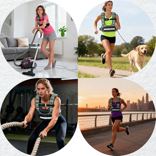 Image of Adjustable Weighted Vest for Women, 6-12lb U-Shaped Weight Vest for Walking