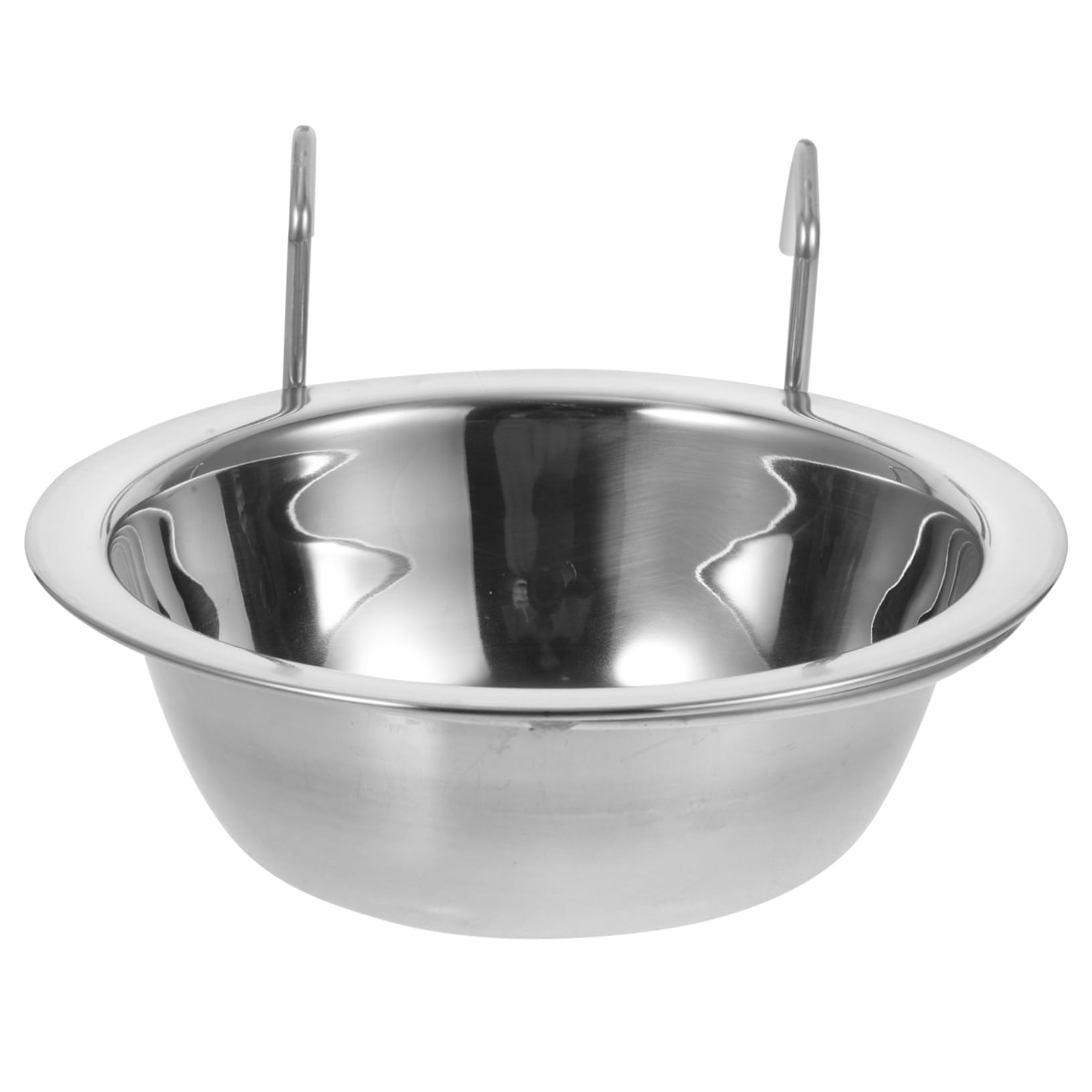 BESTonZON Stainless Steel Bird Bowl with Hook Hanging Bird Feeder for Cage Stable Design Tipping for Parakeets Cockatiels and Other Pet Birds Convenient Feeding