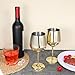 Bruislard 2 Pack 18 oz Unbreakable Gold Wine Glasses, Elegant Portable Stemmed Metal Wine Glass Stainless Steel Wine Glasses for Outdoor, Travel, Camping and Pool, Gift for Wine Lovers