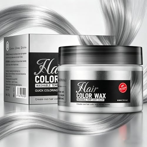 Cera de peinado lavable 1 pieza color blanco tamaño único miniatura 3