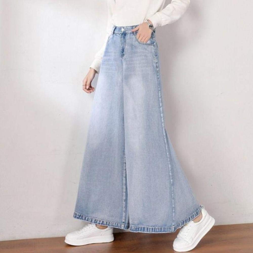 XFYS Pantaloni Larghi a Vita Alta in Denim a Vita Alta da Donna Jeans  Vintage Larghi alla Caviglia-Azzurro_34 : Amazon.it: Abbigliamento