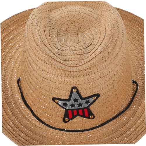 Kids Straw Hat for Boys Girls Stylish Sun Protection Beach Hat Outdoor Weaving for Summer for Birthday Parties and Beach Activities Khaki2