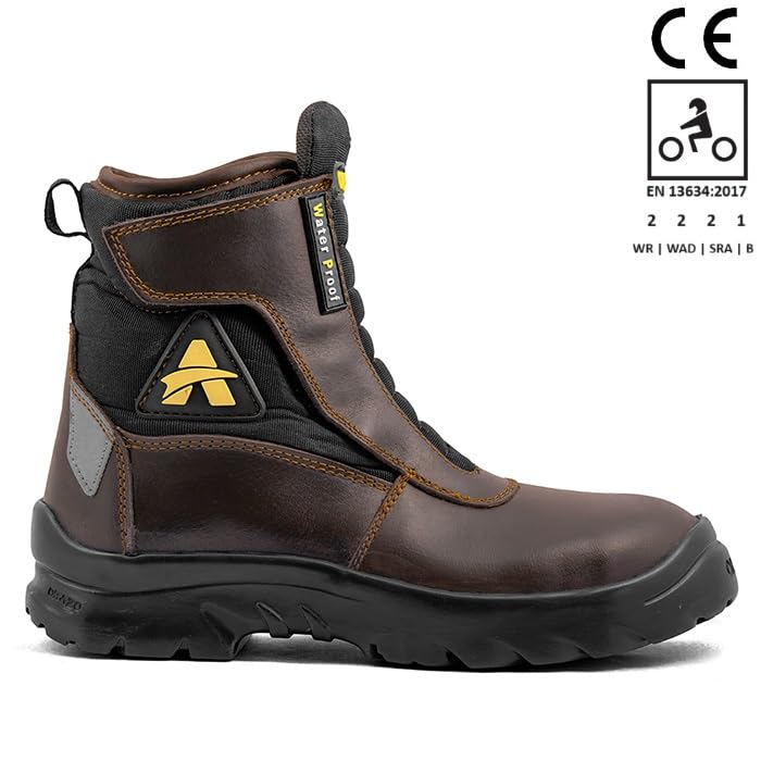 Image of ORAZO PICUS TRAIL - Water-PROOF - CE Certified - EN13634:2017 - Level 2,2,2,1 - Motorcycle Riding Boots