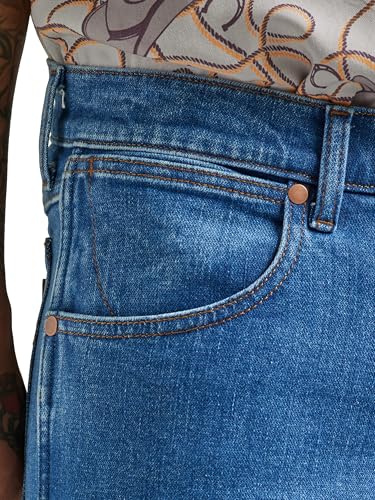 Wrangler Men's Deconstructed Loose Fit Jean, Cowboy Mid Wash, 29 x 32 - image 5