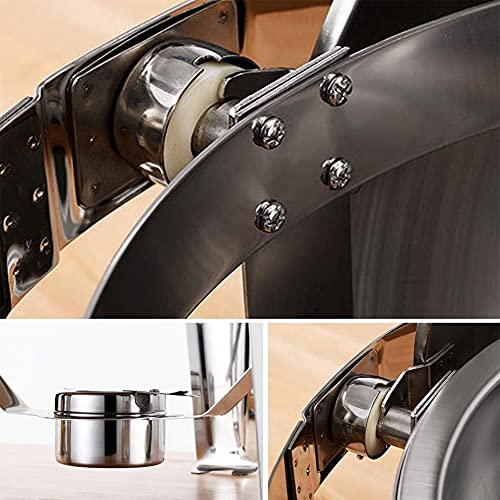 FASSTUREF Rundes Chafing Dish Buffetwärmer Set, Verdickter Edelstahl Kleiner Hot Pot Dry Pot, Catering Servier Chafer… – Bild 6