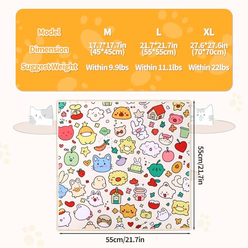 Image of Gosknor Cat Restraint for Nail Clipping, 21.7x21.7in Self-Adherent Soft Cat Grooming Wrap Adjustable Pet Swaddle Wrap for Prevent from Escaping Scratching Biting