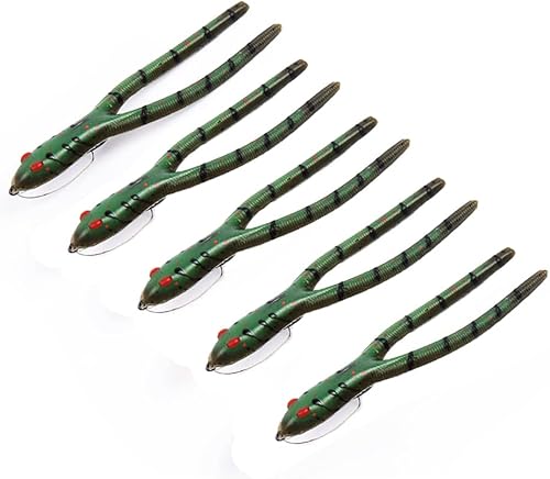 Delong Lures 4.5" Weedless TwinTail - Bass Fishing Lure for Bass Fishing, Crappie Fishing, Pike Fishing, Frog Fishing Lure Fishing Tackle Fishing