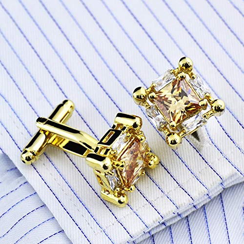 Mancuernillas Copper Daesar para Hombre Cuadradas Doradas miniatura 2