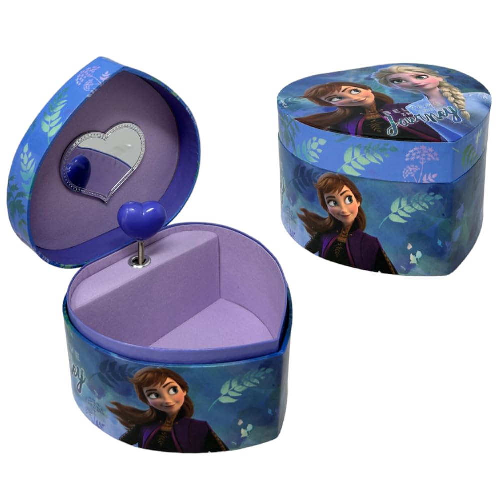 Pudełko na biżuterię z pozytywką Kraina lodu Disney Pudełko na biżuterię w kształcie serca 14,8 x 13,5 x 8,6 cm